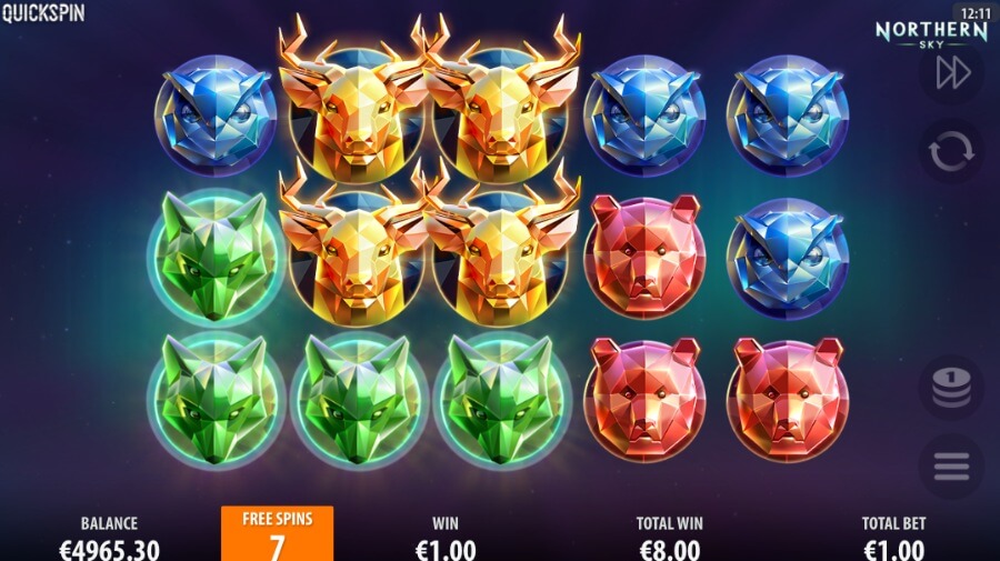 Free spins på spilleautomaten Northern Sky