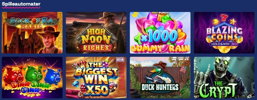 Ohmyzino har et variert utvalg av spilleautomater og andre casinospill