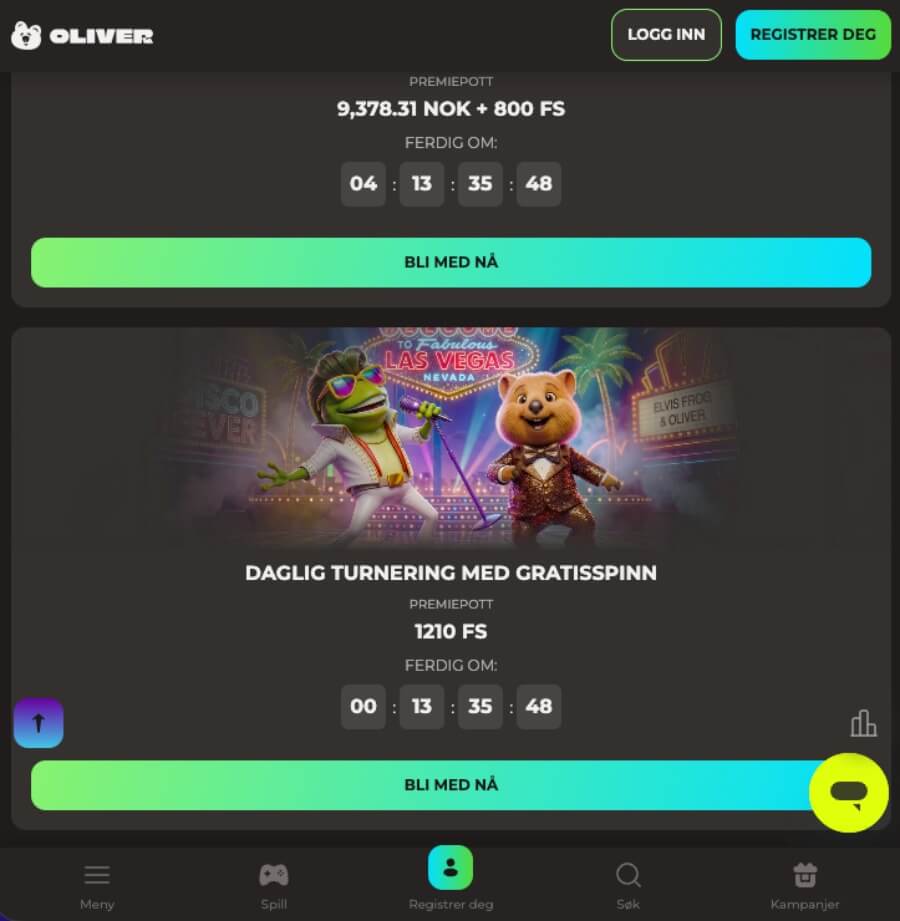 Oliver Casino har et mobilcasino via nettleseren
