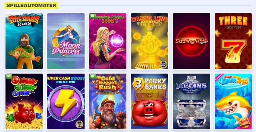 Onlyspins har et godt utvalg av spilleautomater og andre casinospill