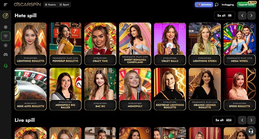 Oscarspin Live Casino