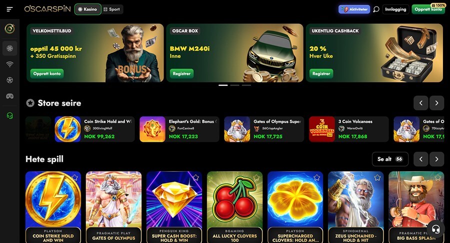 Oscarspin Spilleautomater