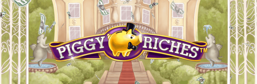 Introbilde på spilleautomaten Piggy Riches fra NetEnt