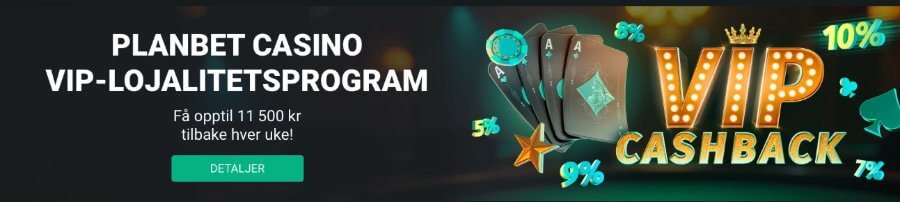 Planbet har et VIP-program som gir deg cashback og andre belønninger