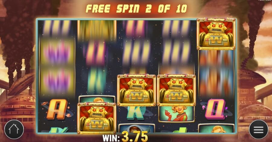 Free spins med Robot Revolution på spilleautomaten Planet Fortune