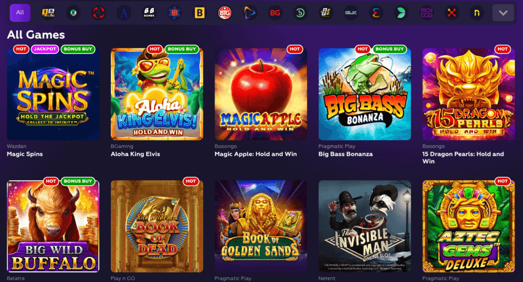 Spilleautomater hos kryptocasinoet Playfina