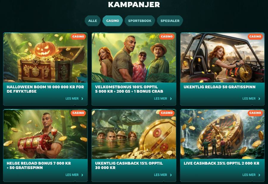 Kampanjesiden til kryptocasinoet PlayiO