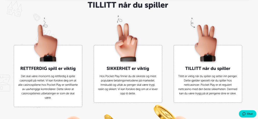 Pocket Play sikkerhet