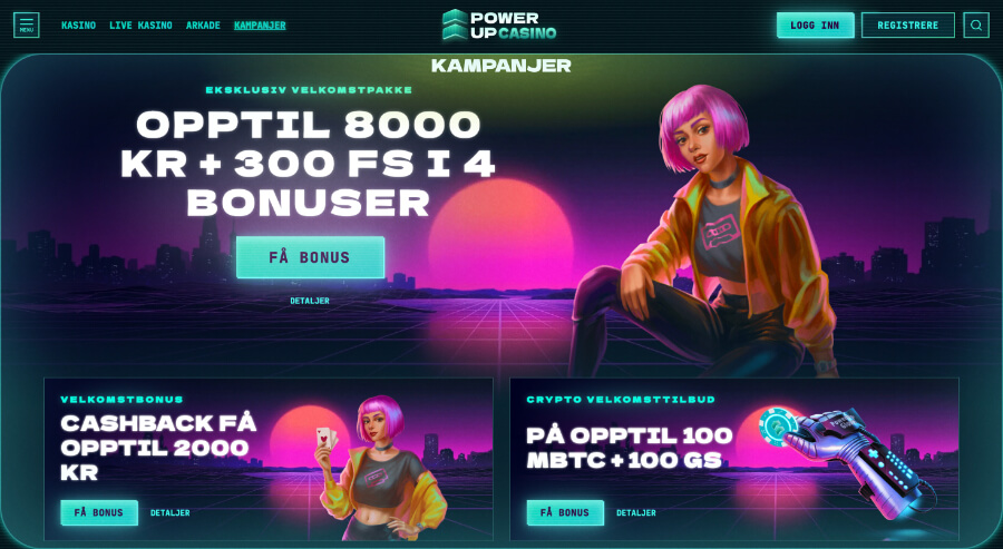 Velkomstbonus og kampanjer PowerUp