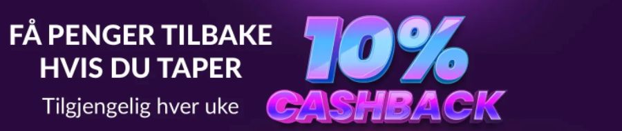 Puntit har en ukentlig cashback på 10%