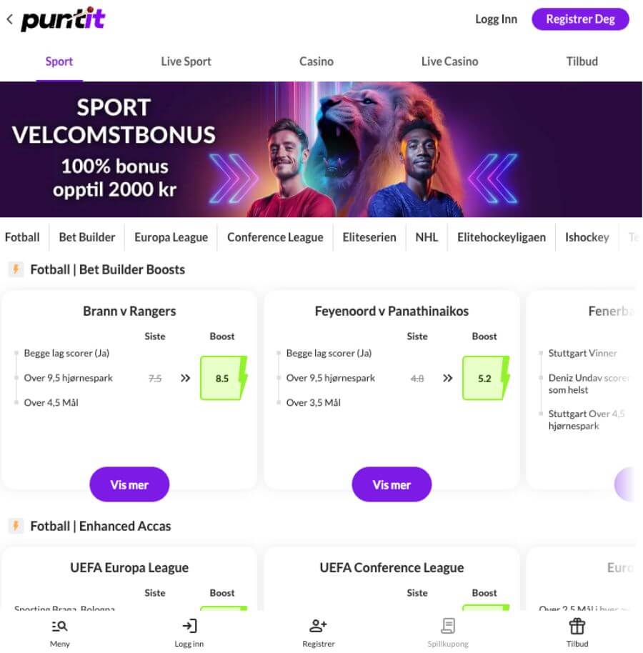 Mobilcasinoet til Puntit