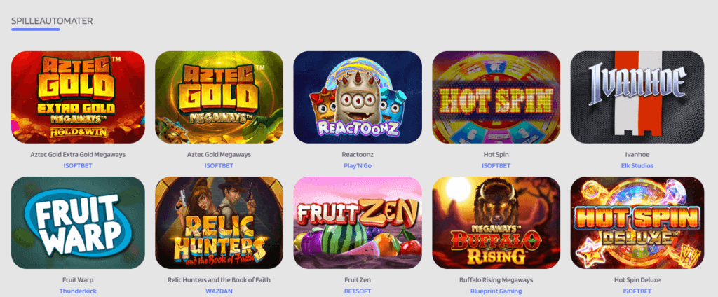 Spilleautomater hos kryptocasinoet QuickSlot