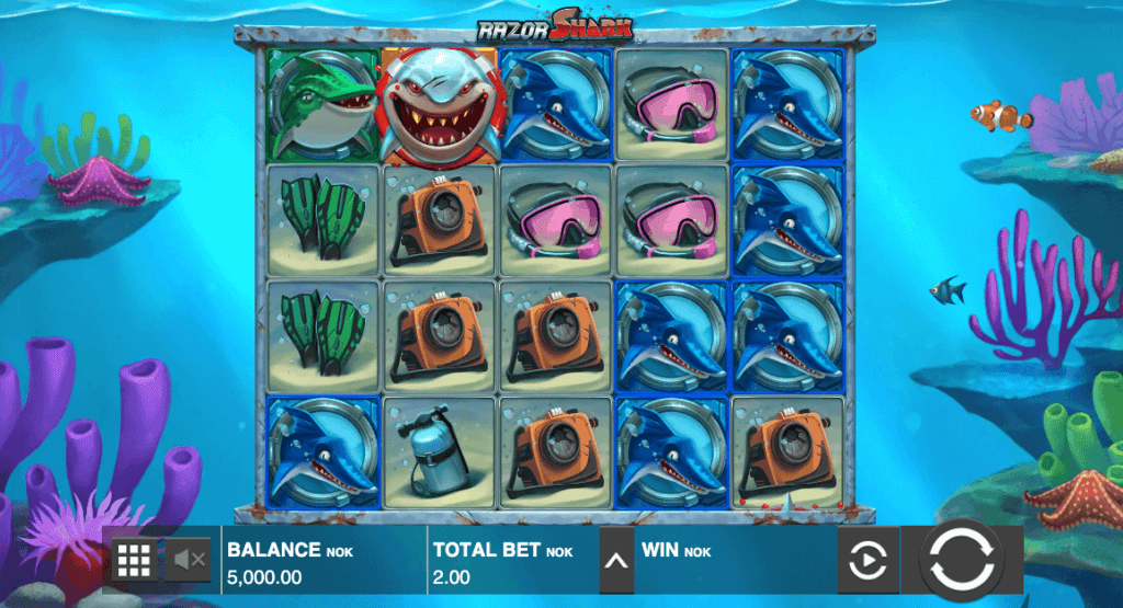Razor Shark er en klassisk spilleautomat som kan spilles gratis hos casinoer