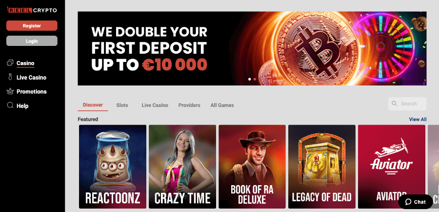 ReelCrypto gir nye spillere en solid velkomstbonus med bonuspenger og free spins. Cashback er også en del av pakka.