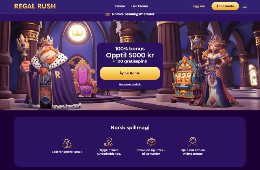 Forsiden til Regal Rush med en bonus
