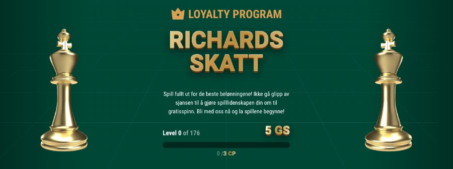 VIP-programmet hos Richard Casino betår av hele 176 nivåer