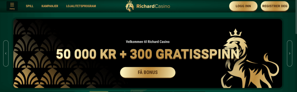 Velkomstbonus hos Richard Casino