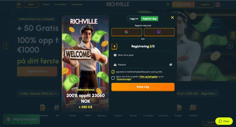 Richville Registrering