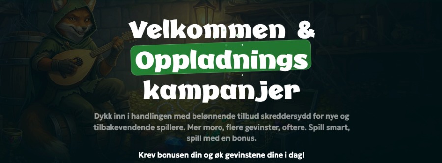 Kampanjesiden til Rivo Casino med diverse tilbud