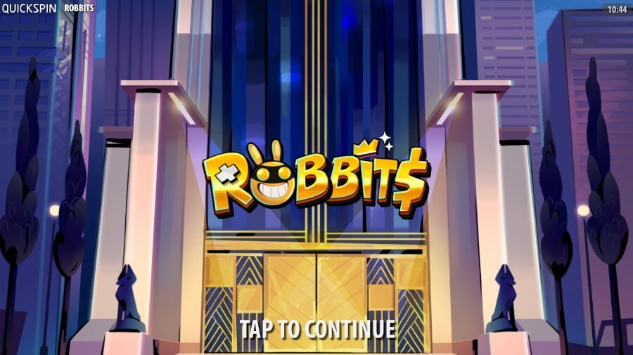 Introbilde på spilleautomaten Robbits fra Quickspin
