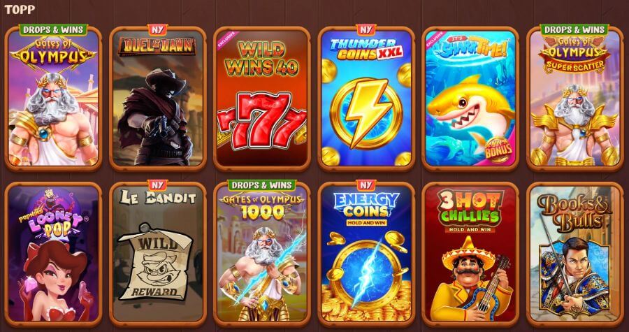 Roostino har et interessant utvalg av spilleautomater og andre casinospill