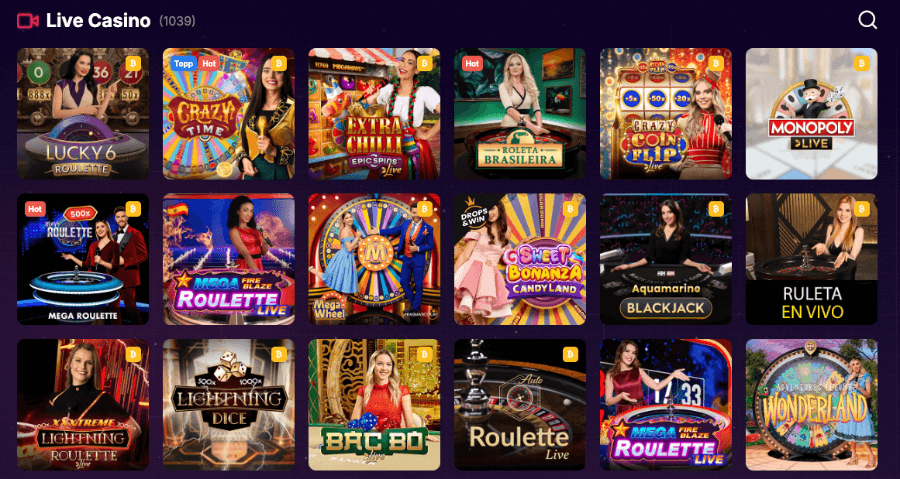 Run4Win har et live casino med klassiske bordspill og live game show-spill