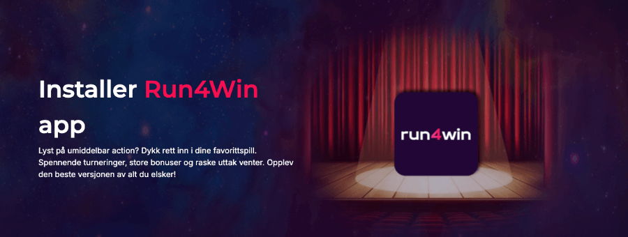 Run4Win har et brukervennlig mobilcasino med en egen app