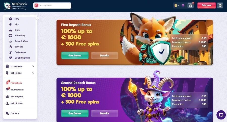 SafeCasino Kampanjer