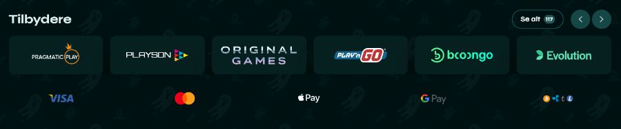 Noen betalingsmetoder hos Savaspin