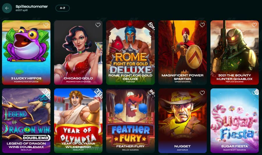 Savaspin har et godt utvalg av spilleautomater og andre casinospill