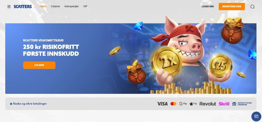 Scatters forside med bonus