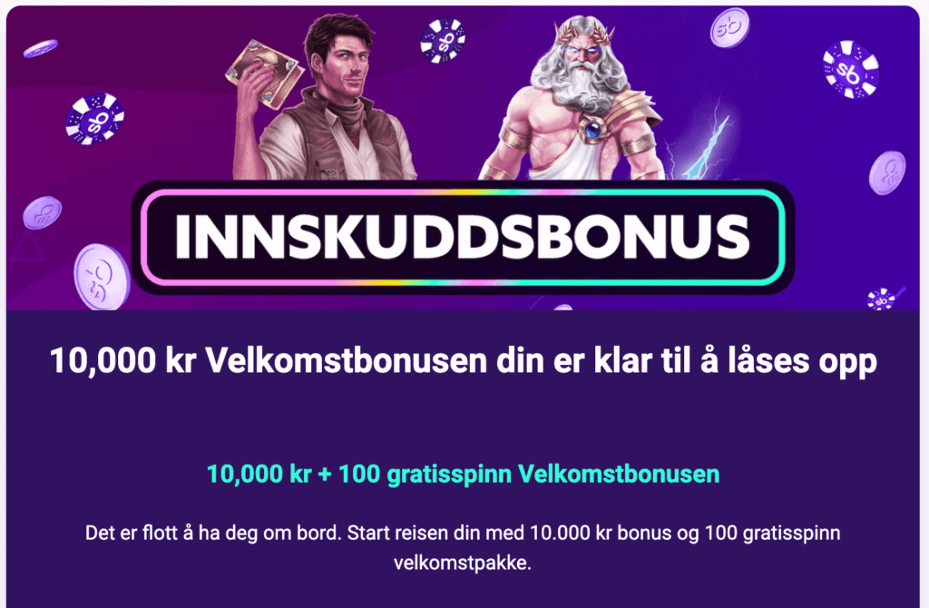 velkomsttilbud hos slotbox