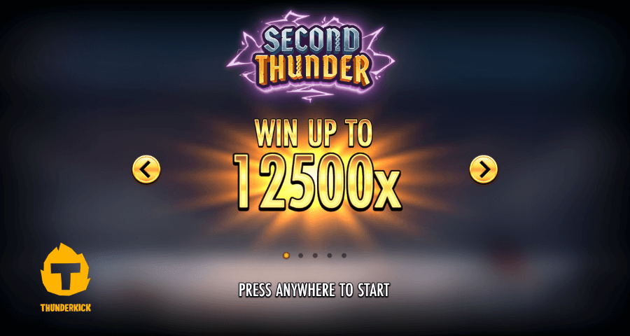 Introbilde på spilleautomaten Second Thunder fra Thunderkick