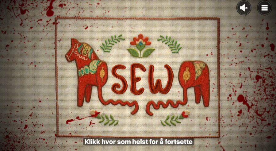 Introbilde på spilleautomaten Sew fra Shady Lady