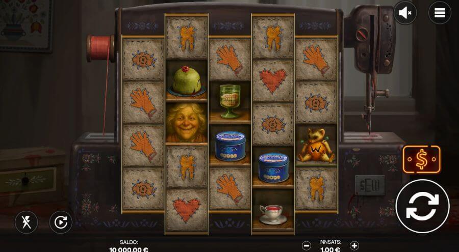 Hovedspillet på spilleautomaten Sew