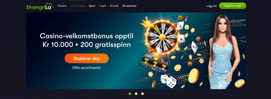 Kryptocasinoet Shangri La har flere gode velkomstbonuser du kan velge mellom