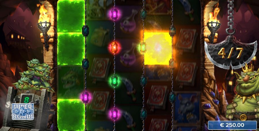 Superbonus med super free spins på spilleautomaten Skibblings