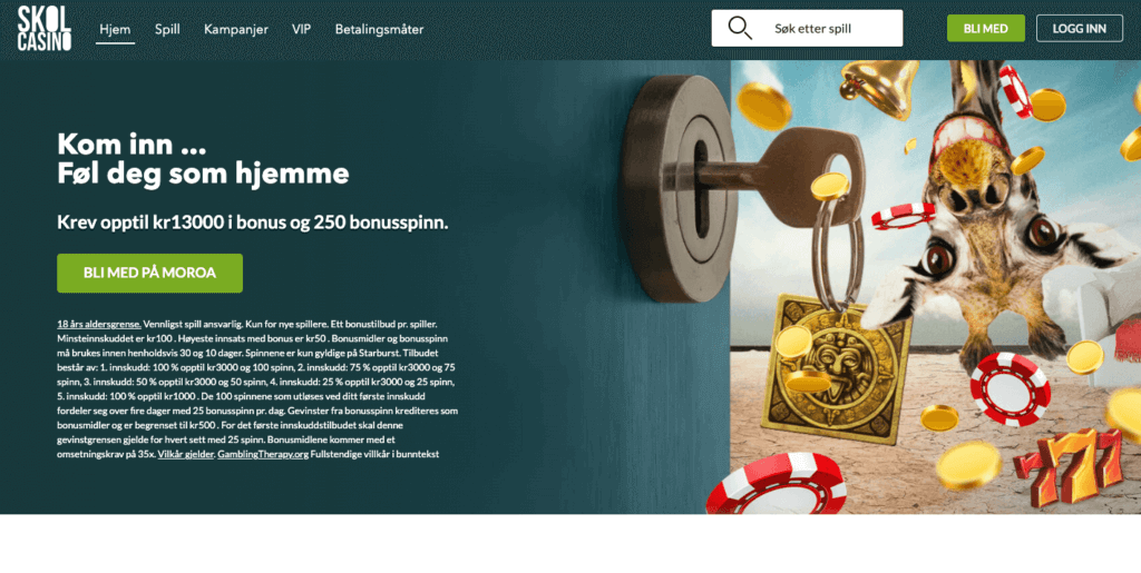 Velkomstbonus hos Skol Casino