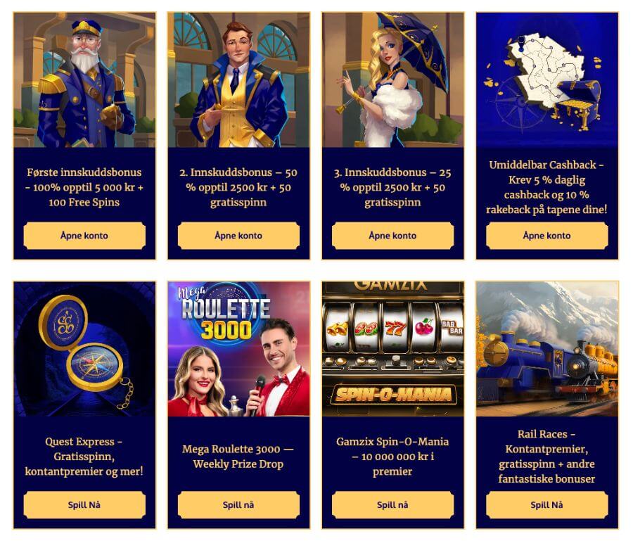 Kampanjesiden til SlotExpress inneholder noen kampanjetilbud