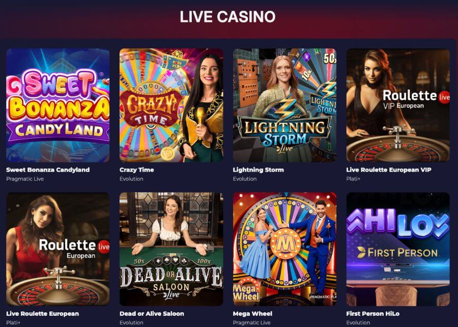 Slota Casino har et live casino med klassiske bordspill og live game show-spill