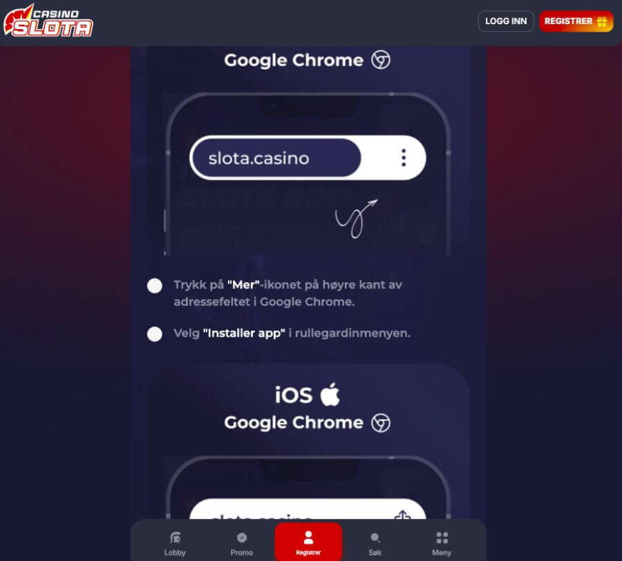 Slota Casino sitt mobilcasino