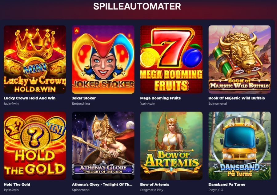 Slota Casino har spilleautomater og andre casinospill