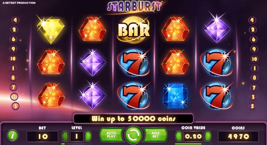 Slotbox tilbyr eksklusive free spins uten innskudd på Starburst