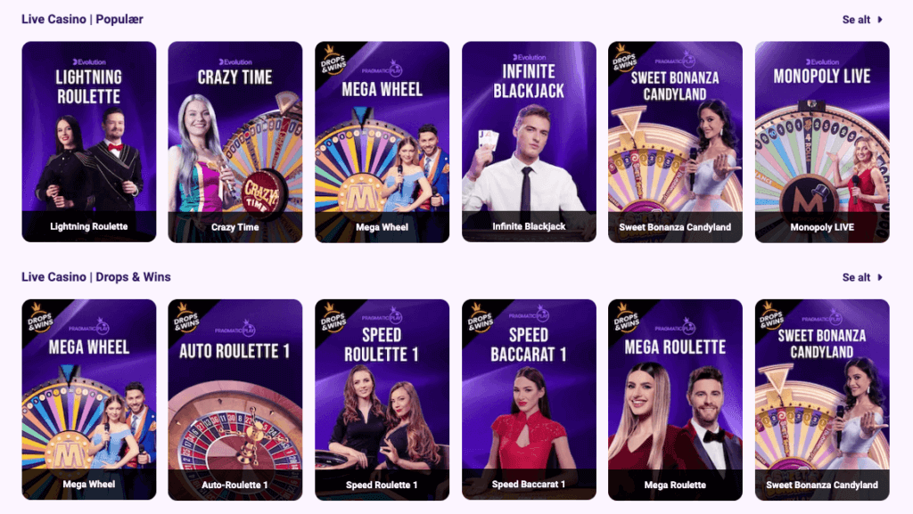 Live casino-spill hos kryptocasinoet Slotbox