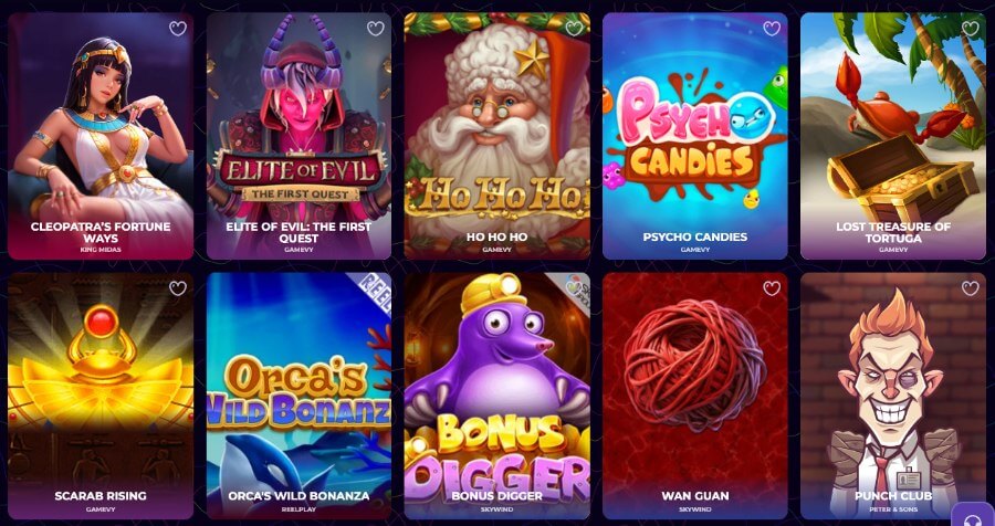 SlotsDJ har et variert utvalg av spilleautomater og andre casinospill