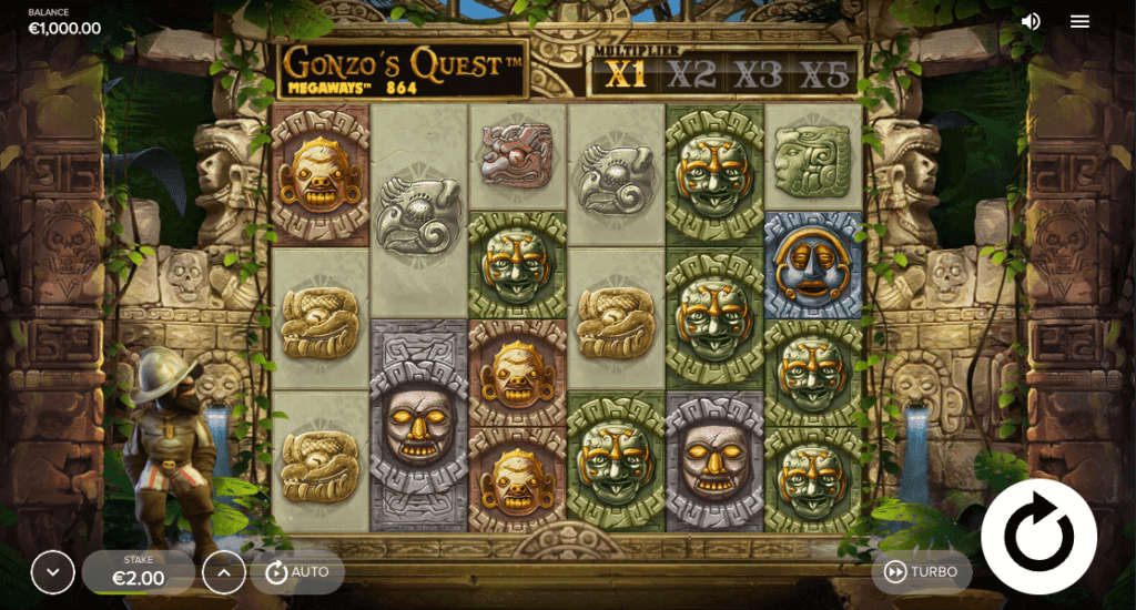 Gonzo's Quest Megaways™ er en oppgradert versjon og en volatil spilleautomat av Red Tiger