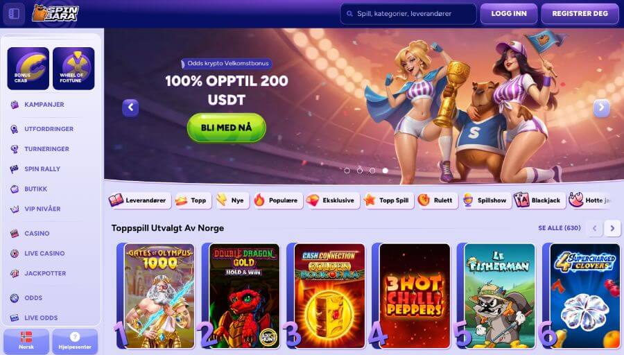 Spinbara forside med bonus