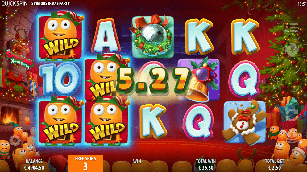 Spinions Christmas Party free spins