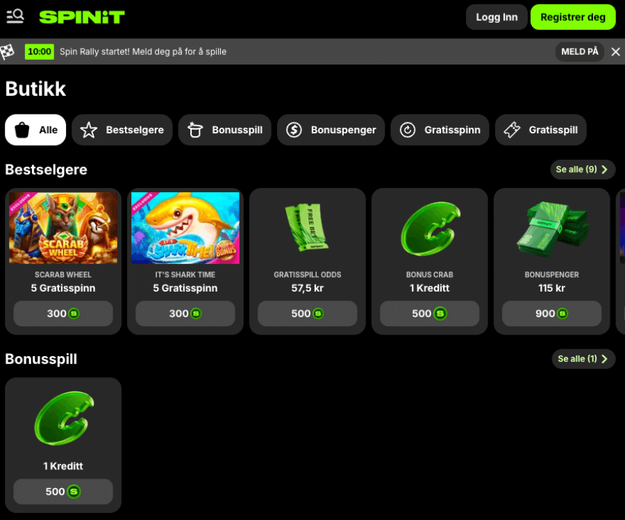 Spinit mobilcasino