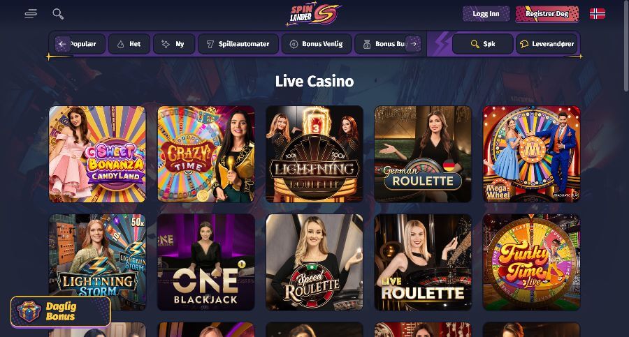 Spinlander Live Casino